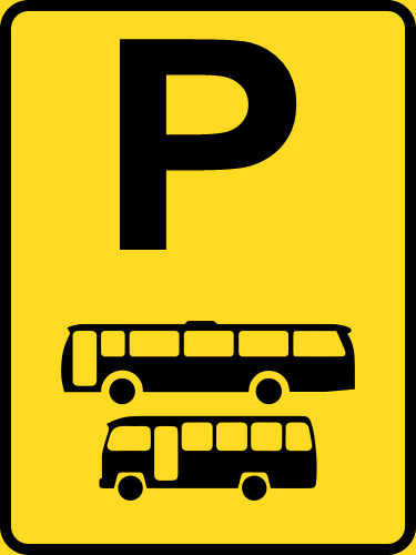 TR330-P - Temporary Bus & Midi-Bus Parking Reservation Road Sign