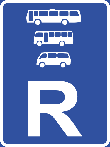 R333 - Bus, Midi-Bus & Mini-Bus Reservation Road Sign