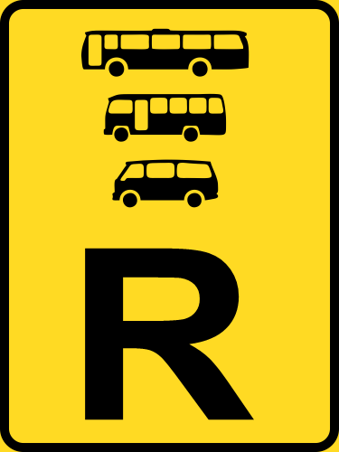 TR333 - Temporary Bus, Midi-Bus and Mini-Bus Reservation Road Sign