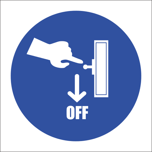 MA8 - Switch Machine Off Safety Sign