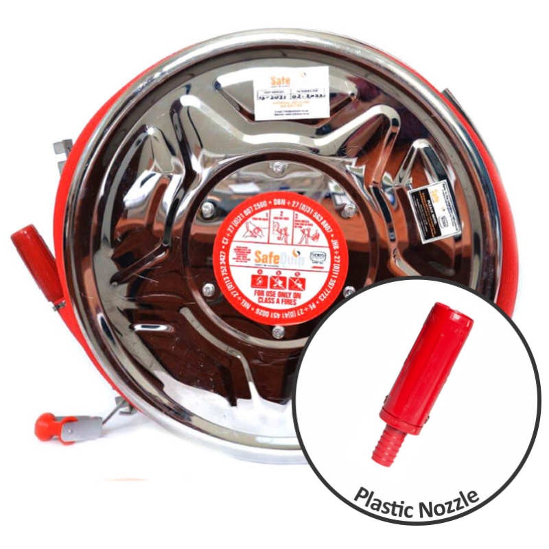 Stainless Steel Plastic Nozzle Fixed Fire Hose Reel