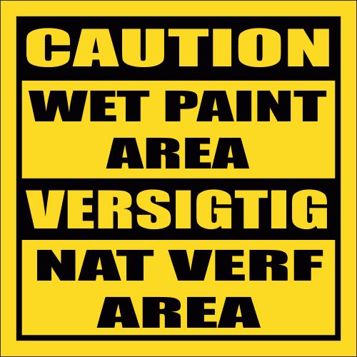 C8 - Wet Paint Sign
