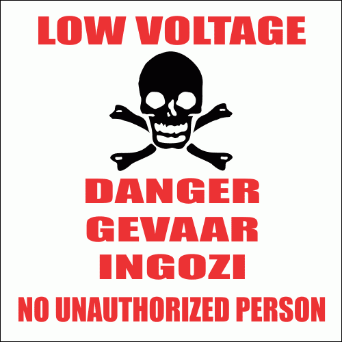 EL11 - Low Voltage Danger Sign