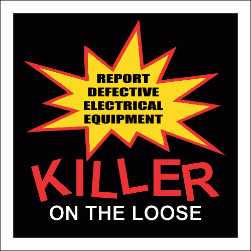 EL18 - Report Defective Equipment Sign