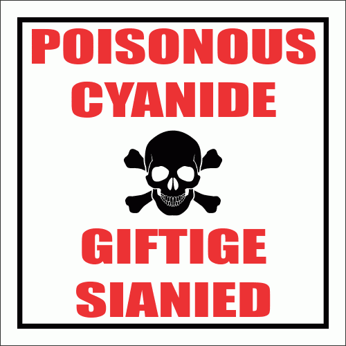 PO4 - Cyanide Sign