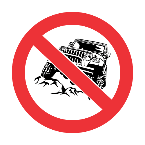 PR11 - No Off-Roading Sign