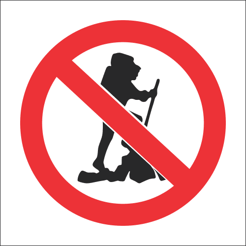 PR2 - No Hiking Sign