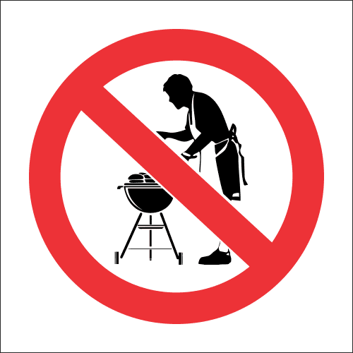 PR34 - No Braaing Sign