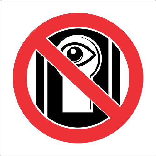 PR36 - No Peeking Sign