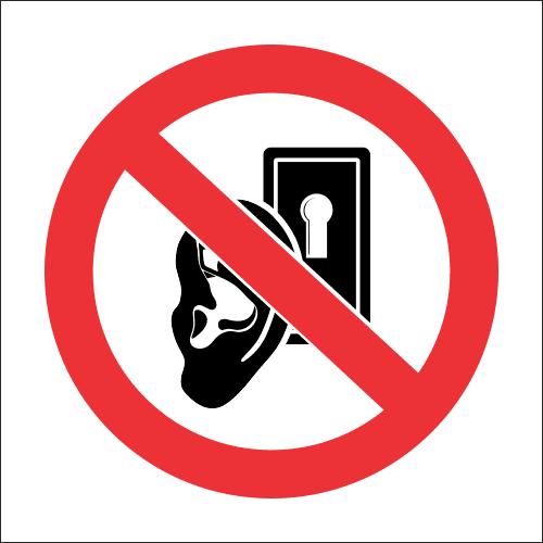 PR37 - No Eavesdropping Sign