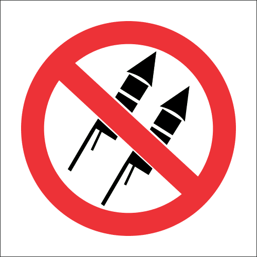 PR41 - No Fireworks Sign