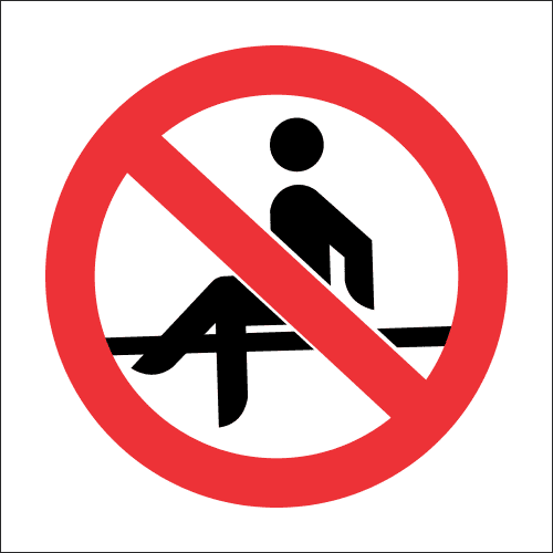 PR43 - No Sitting Sign