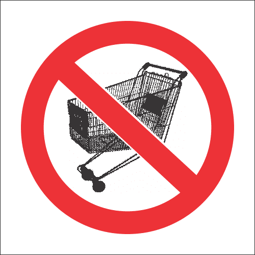 PR44 - No Trolley Sign