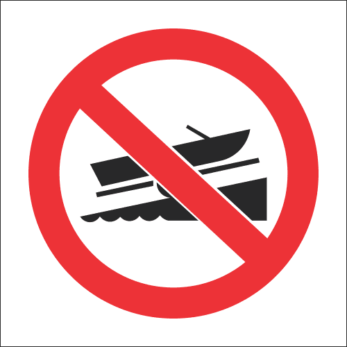 PR7 - No Boat Launching Sign