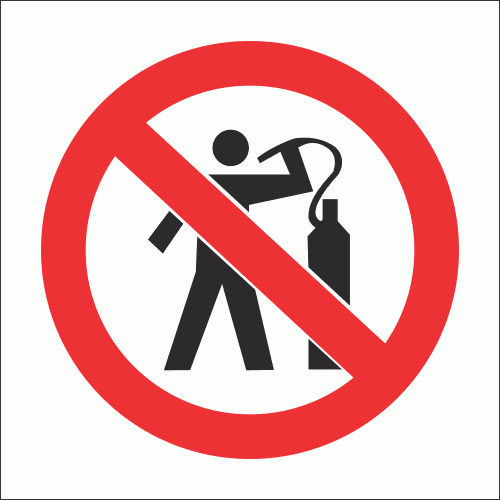 PV11 - No Air Dusting Safety Sign