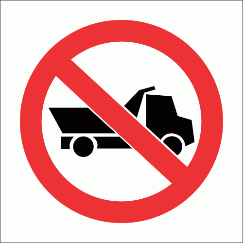 PV15 - No Heavy Vehicles Safety Sign