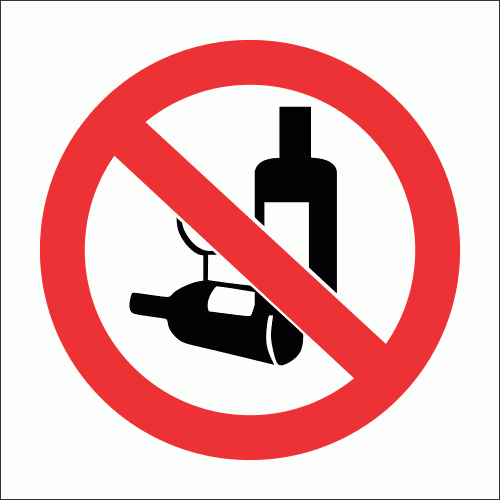 PV22 - No Alcohol Safety Sign