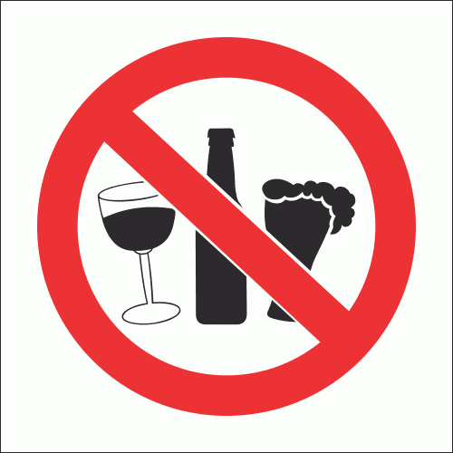 PV22N - No Alcohol Safety Sign
