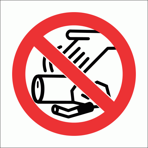 PV23N - No Littering Safety Sign