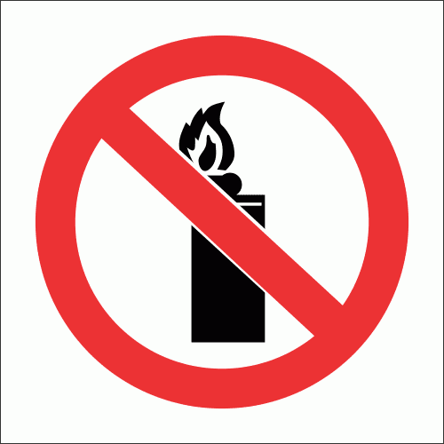 PV26 - No Lighters Safety Sign