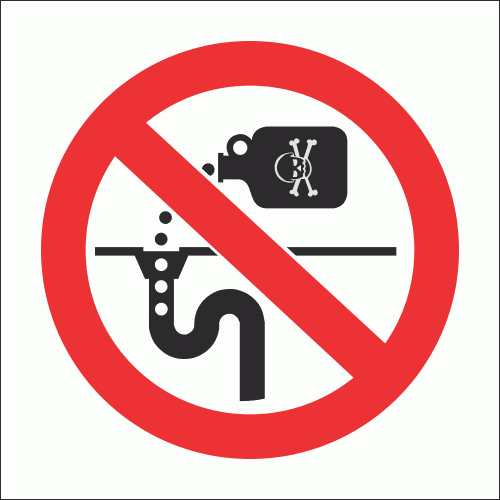 PV28N - No Drain Pollution Safety Sign