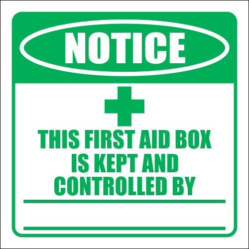 FA43 - Notice First Aid Box Sign