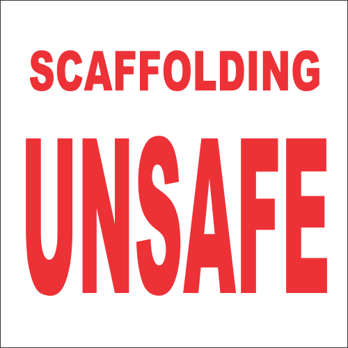 SC2 - Scaffolding Unsafe Sign 