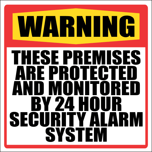 SE17 - Warning 24 Hour Security Sign