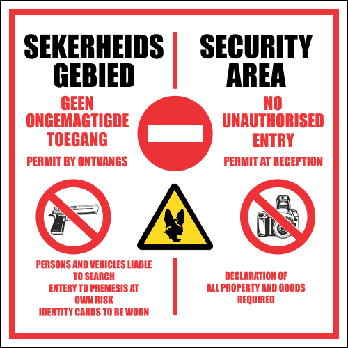 SE57 - Security Area Sign