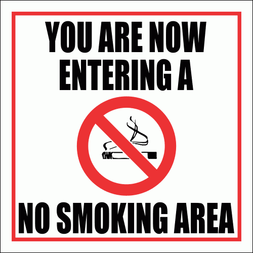 SM10 - No Smoking Area Sign