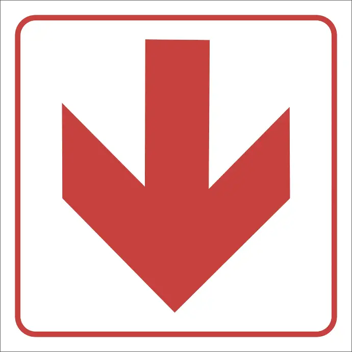 FB1 - Red Arrow - Location of Fire Fighting Equipment Safety Sign