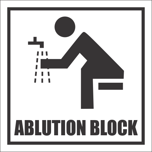 T33 - Ablution Block Sign