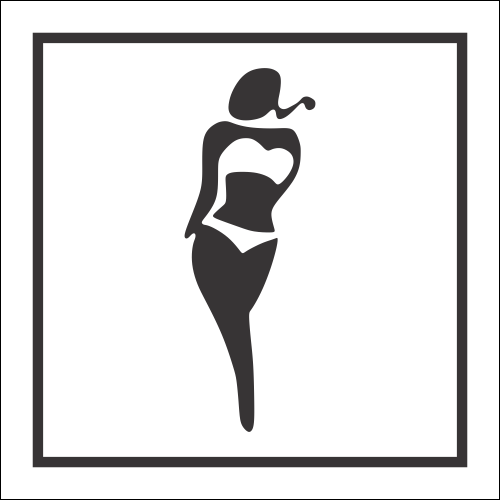 T59 - Female Swimming Pool Toilet Sign