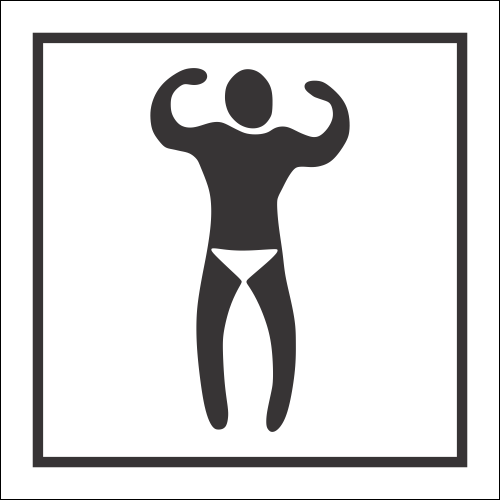 T60 - Male Swimming Pool Toilet Sign