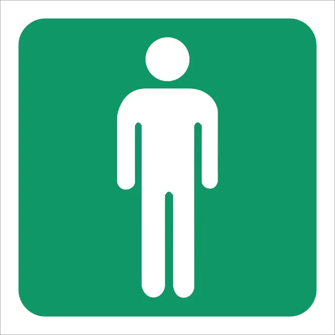 GA11 - SABS Gents toilet safety sign