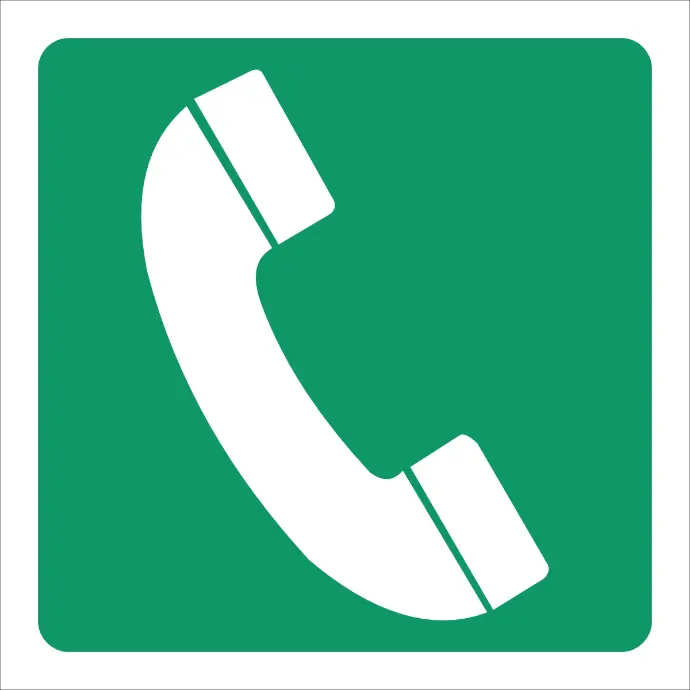 GA13 - SABS Telephone safety sign