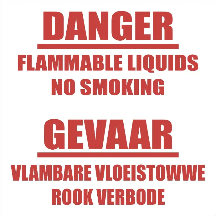 FR5 - Flammable Liquids Safety Sign