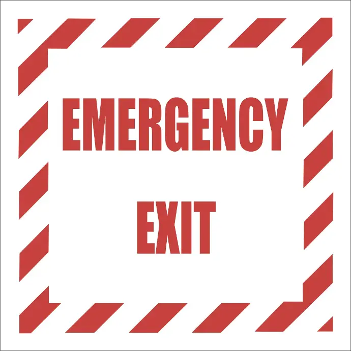 FR7 - Emergency Exit Safety Sign