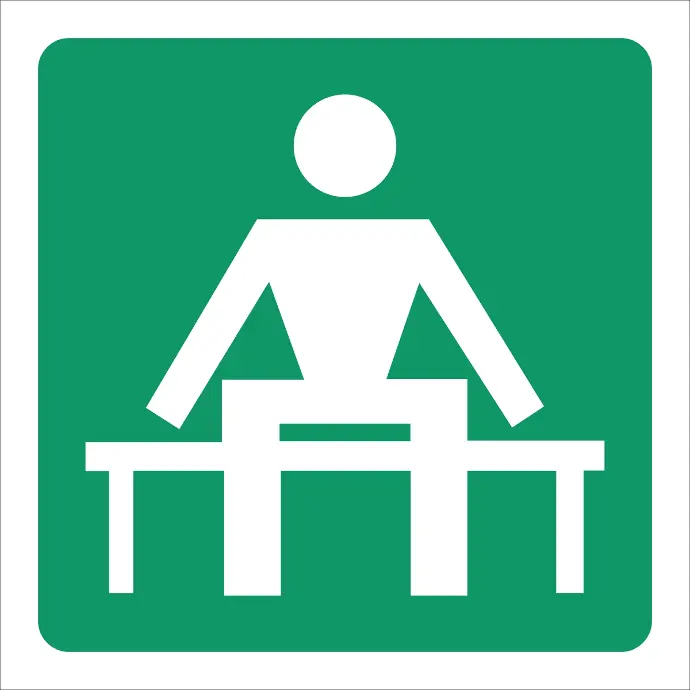 GA14 - Waiting Area Sign