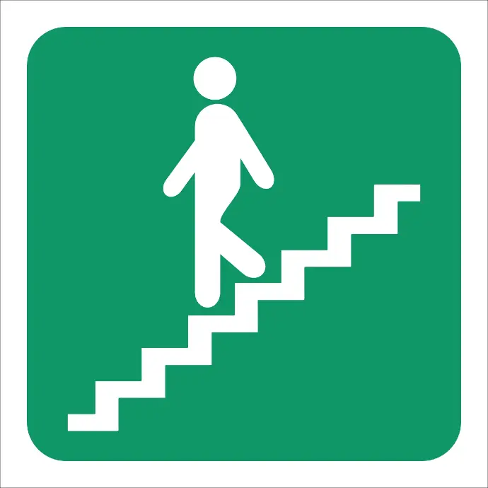 GA17 - Stairs Going Down Sign