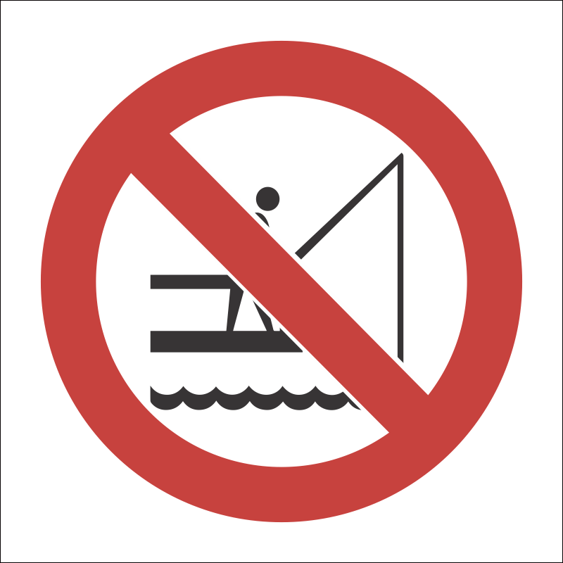 PV25 - SABS Fishing not allowed safety sign