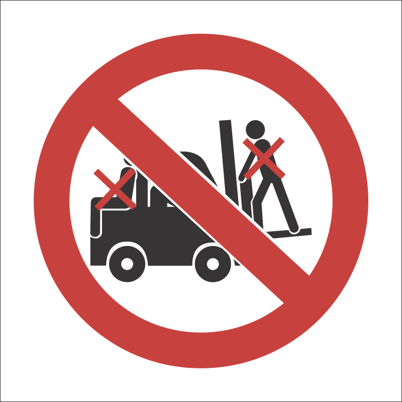 PV29 - SABS No lifting on forklift safety sign