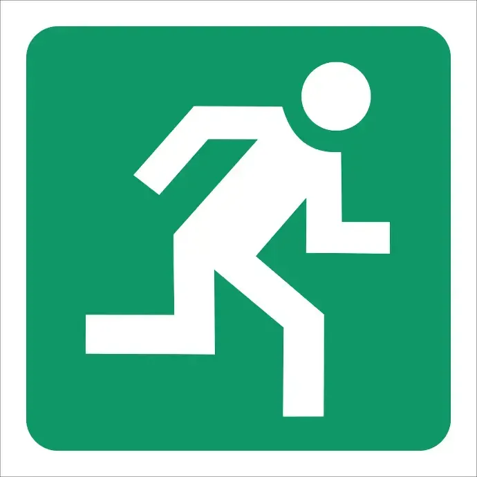 GA4 - Escape Route Right Sign