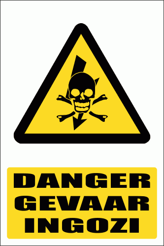 EL4 - Danger Electrical Shock Sign