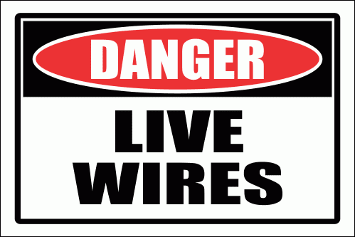 EL7 - Danger Live Wires Sign