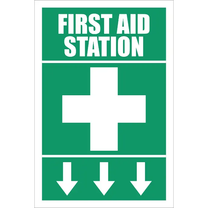 FA11 - First Aid Station Ahead Sign
