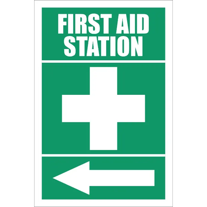 FA12 - First Aid Station Left Sign