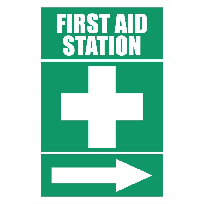 FA13 - First Aid Station Right Sign