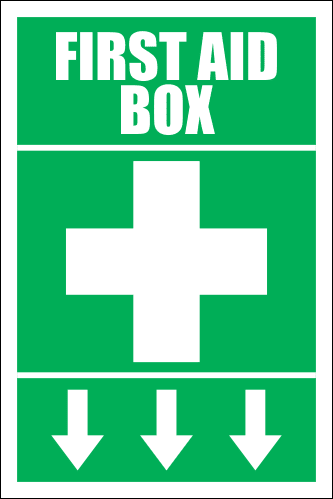 FA14 - First Aid Box Ahead Sign