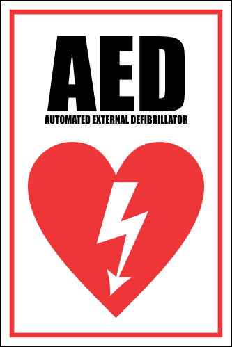 FA22 - AED Automated External Defibrillator Sign